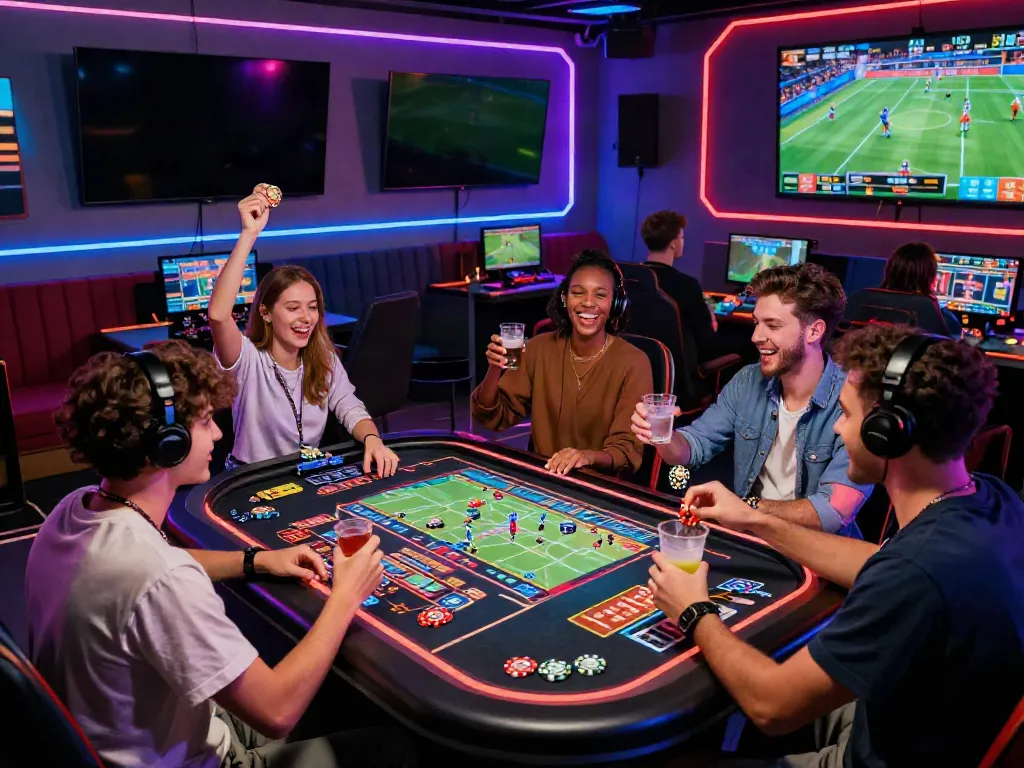 Online gaming experience at http://sin88-onl.com/ featuring diverse players engaged in a vibrant casino atmosphere.