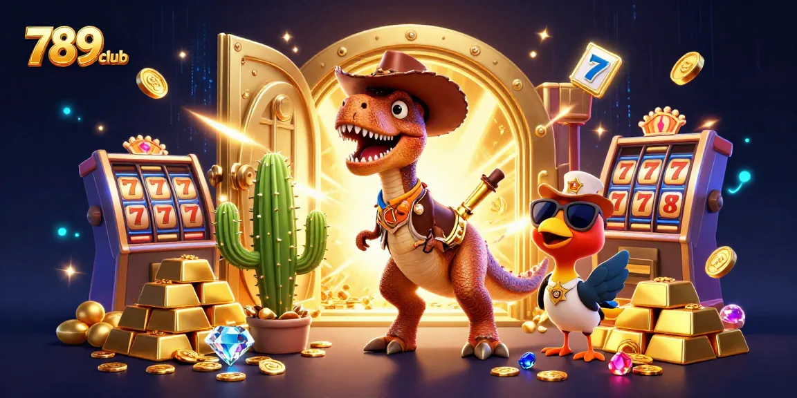 Experience the winning excitement of 789club in a vibrant casino scene with animated characters.